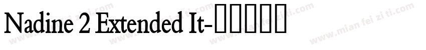 Nadine 2 Extended It字体转换